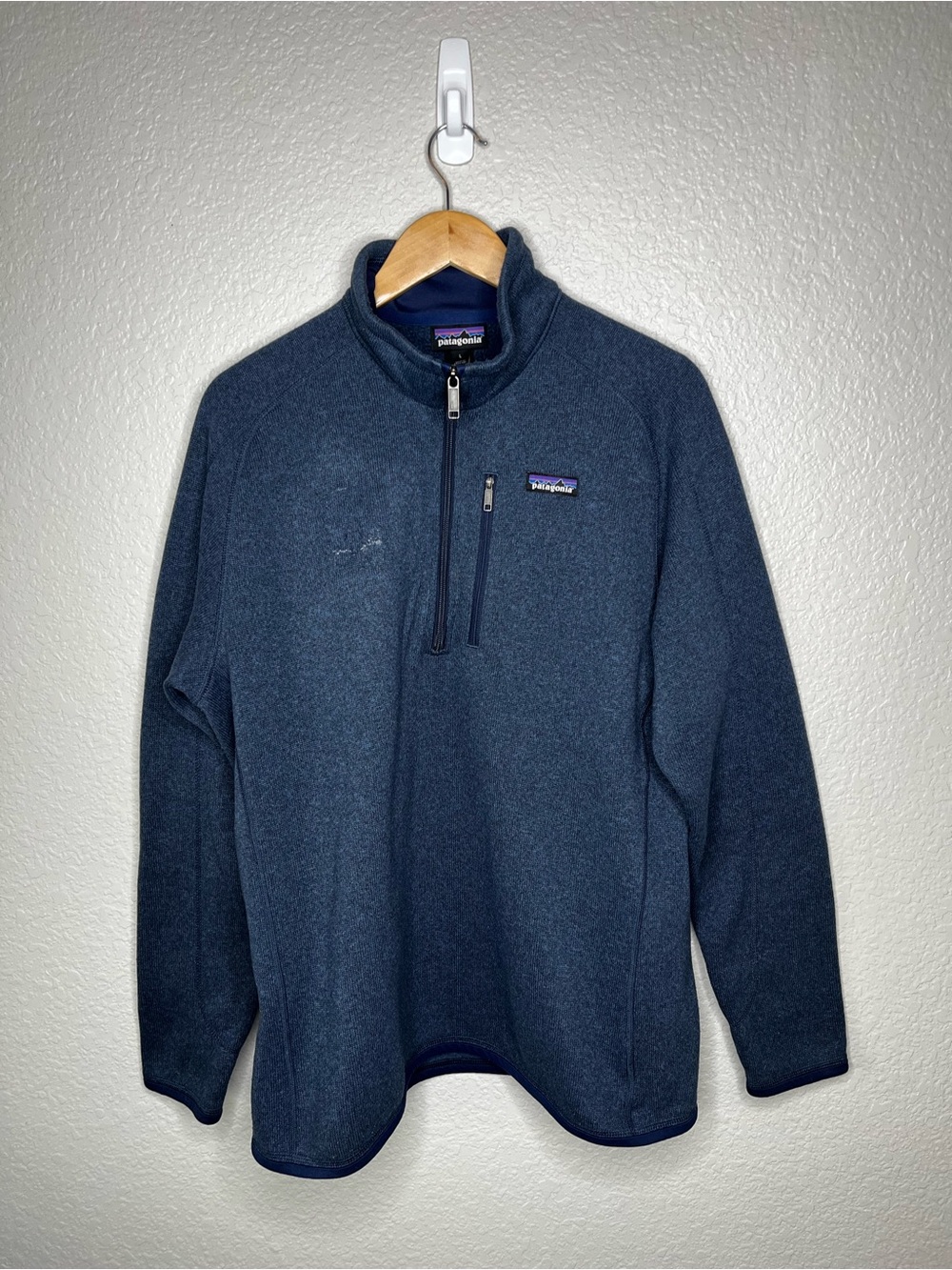 Patagonia Better Sweater Quarter 1/4 Zip Fleece Pullover Blue Men’s Large L